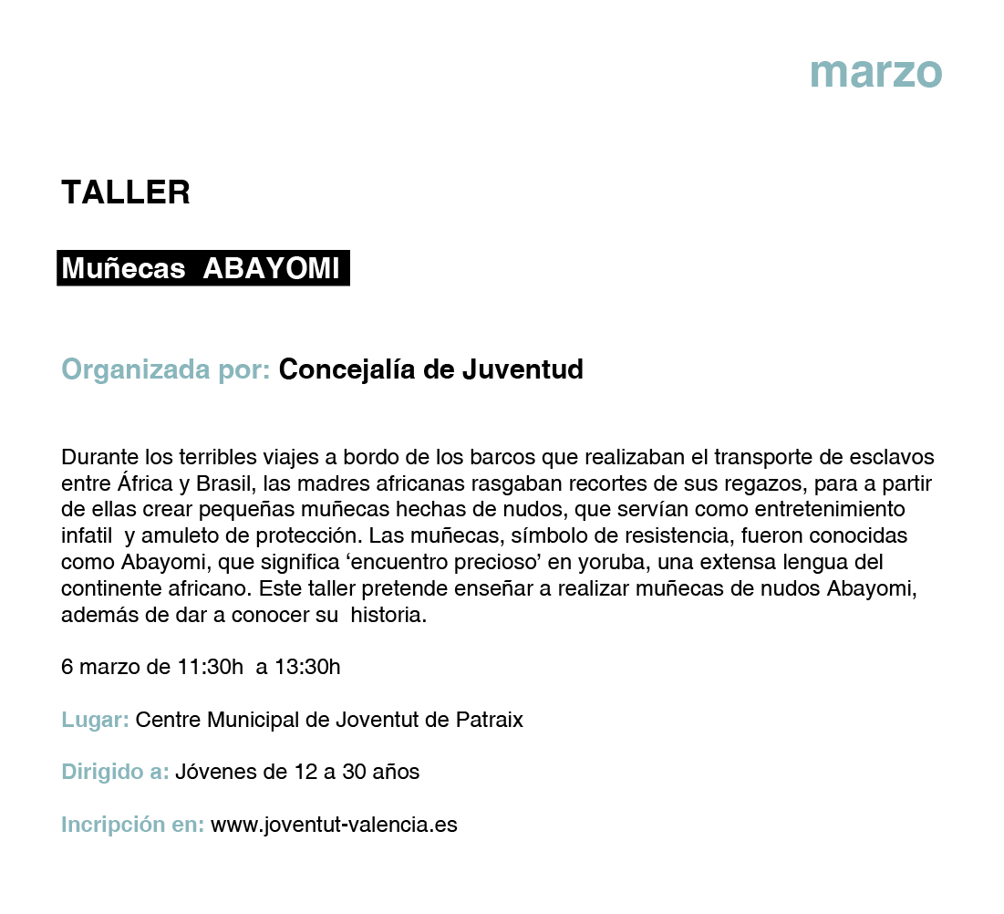 TALLER Muñecas ABAYOMI