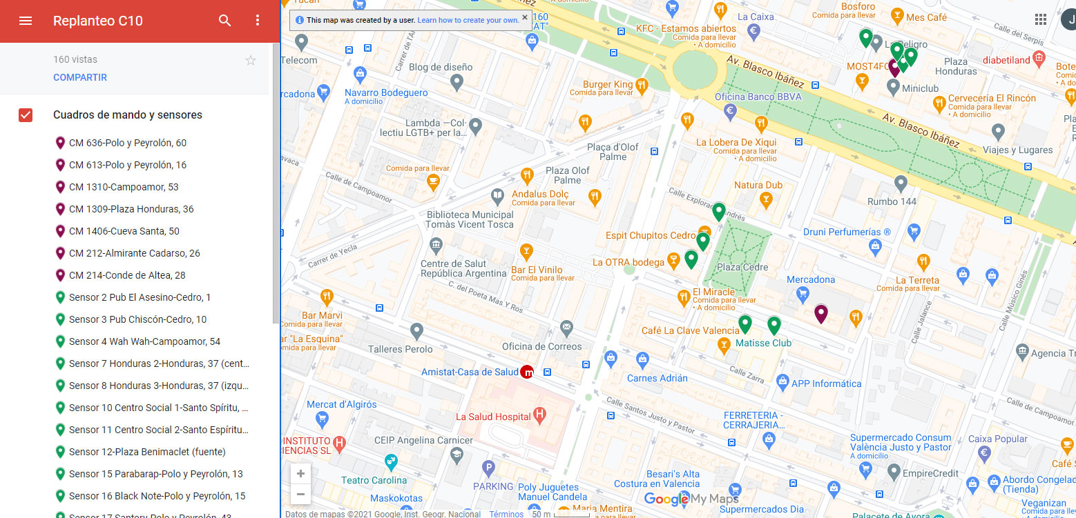 Desplegament de dispositius de detecció de soroll