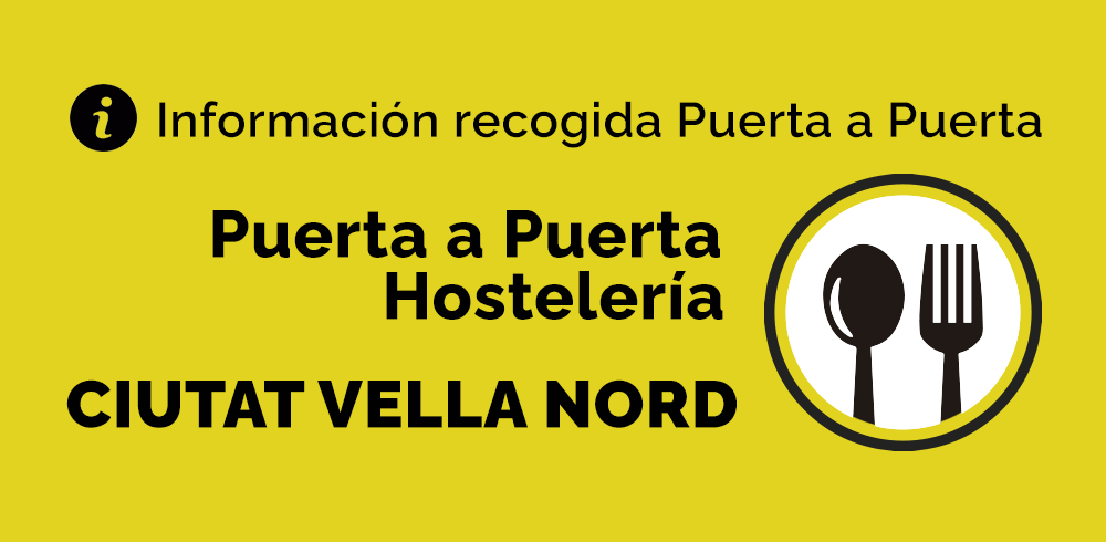 Puerta a puerta hosteleria Ciutat Vella Nord