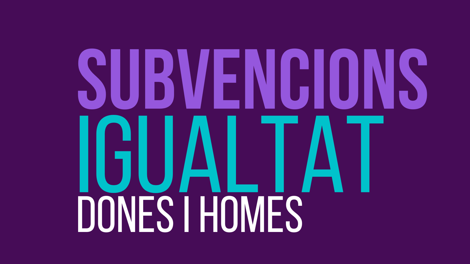 Projectes que promoguen la igualtat entre dones i homes