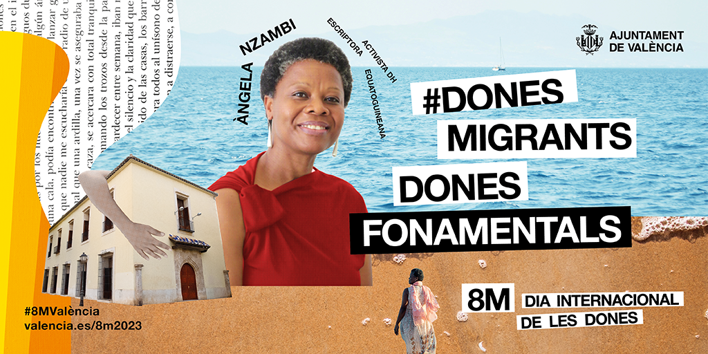 Ángela Nzambi, escriptora, activista Derechos Humanos, Equatoguineana. Dones Migrants, dones fonamentals. 8M Dia Internacional de las Mujeres