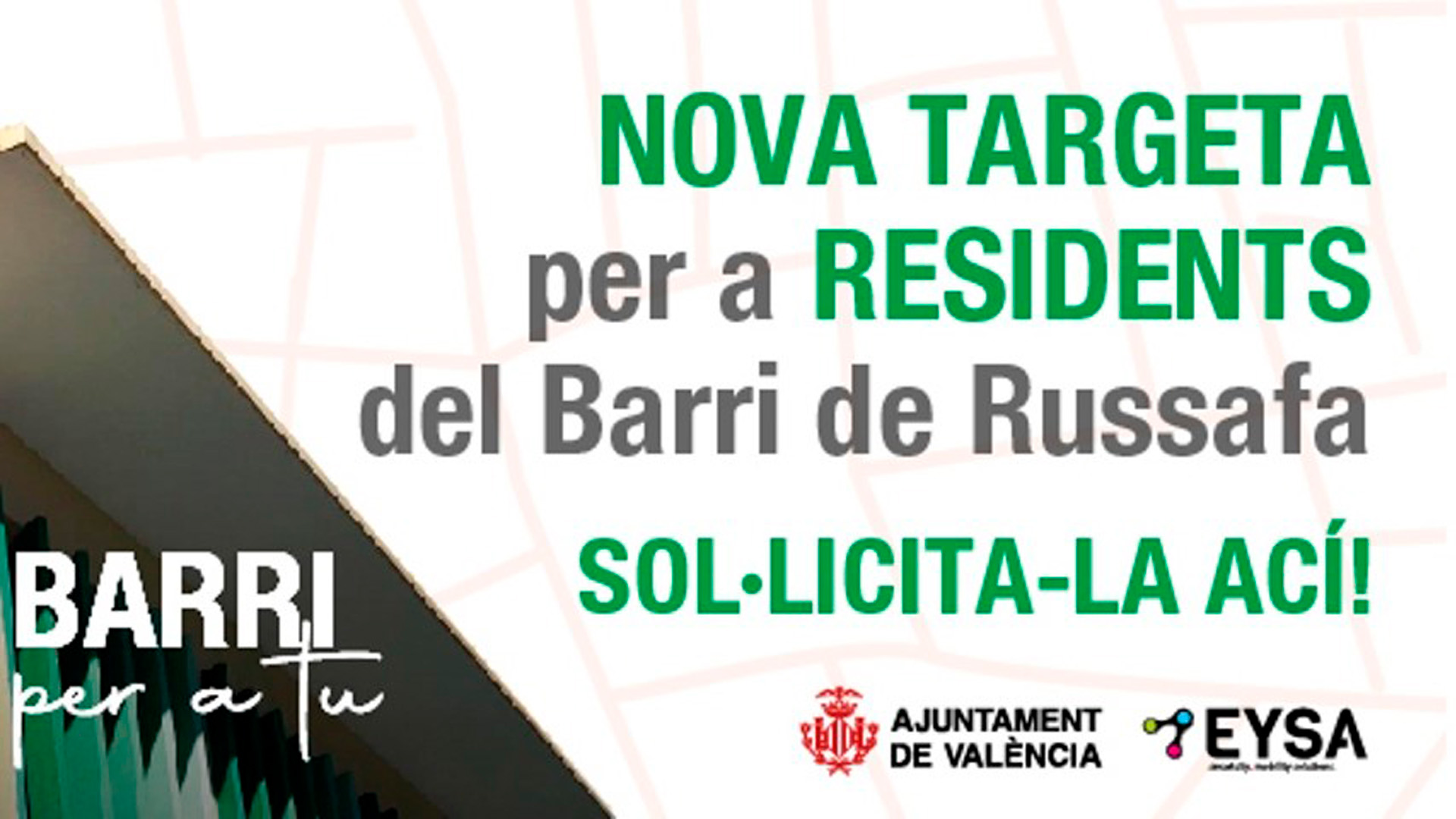 Zona d'estacionament del Barri de Russafa. Targeta per a residents