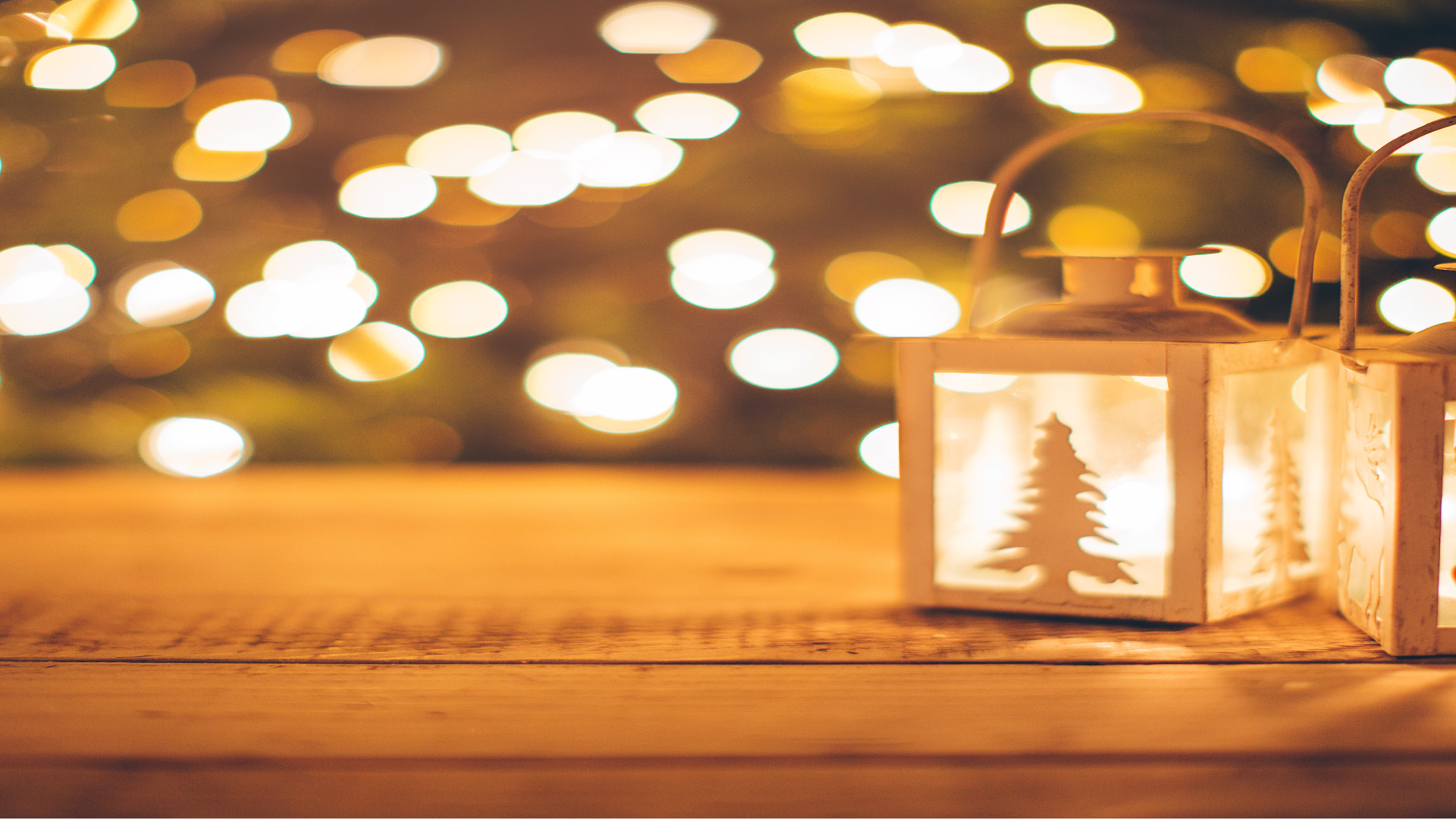 farolillos navideños encendidos