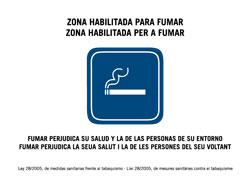 Zona habilitada per a fumar