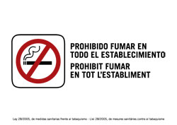 Prohibit fumar en tot l'establiment
