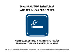 Zona habiliada per a fumar