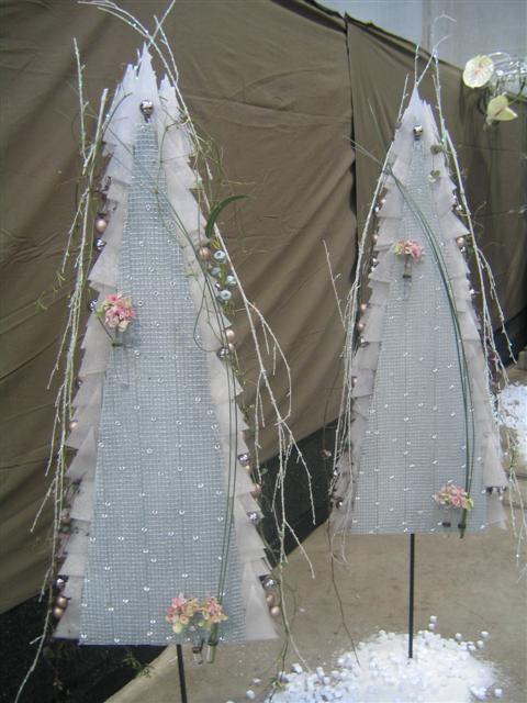 Detalle del stand. Arbolitos de Navidad