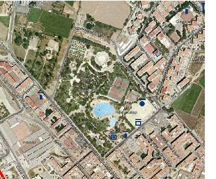 Plano de situación del Parque de Benicalap Plano de situación del Parque de Benicalap