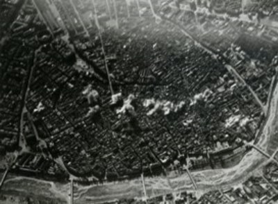Vista aérea bombardeo de València Vista aérea bombardeo de València