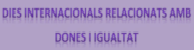 Días internacionales relacionados con mujeres e igualdad