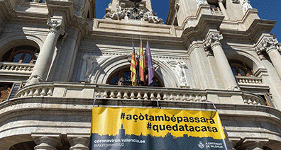 Covid 19 - Fachada Ayuntamiento de València