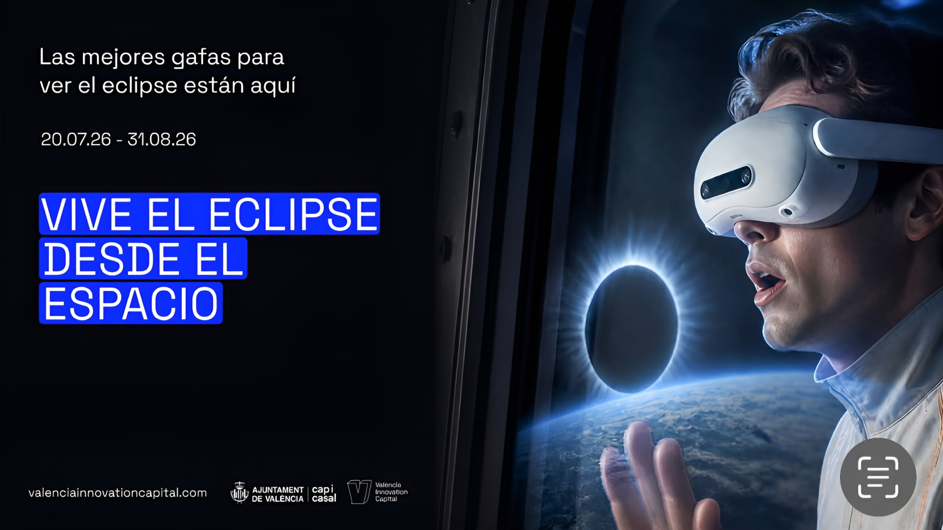 Exposició immersiva sobre l’eclipsi solar a Las Naves de València