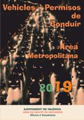 Vehicles i permisos de conduir 2019. Municipis de l'àrea metropolitana de València